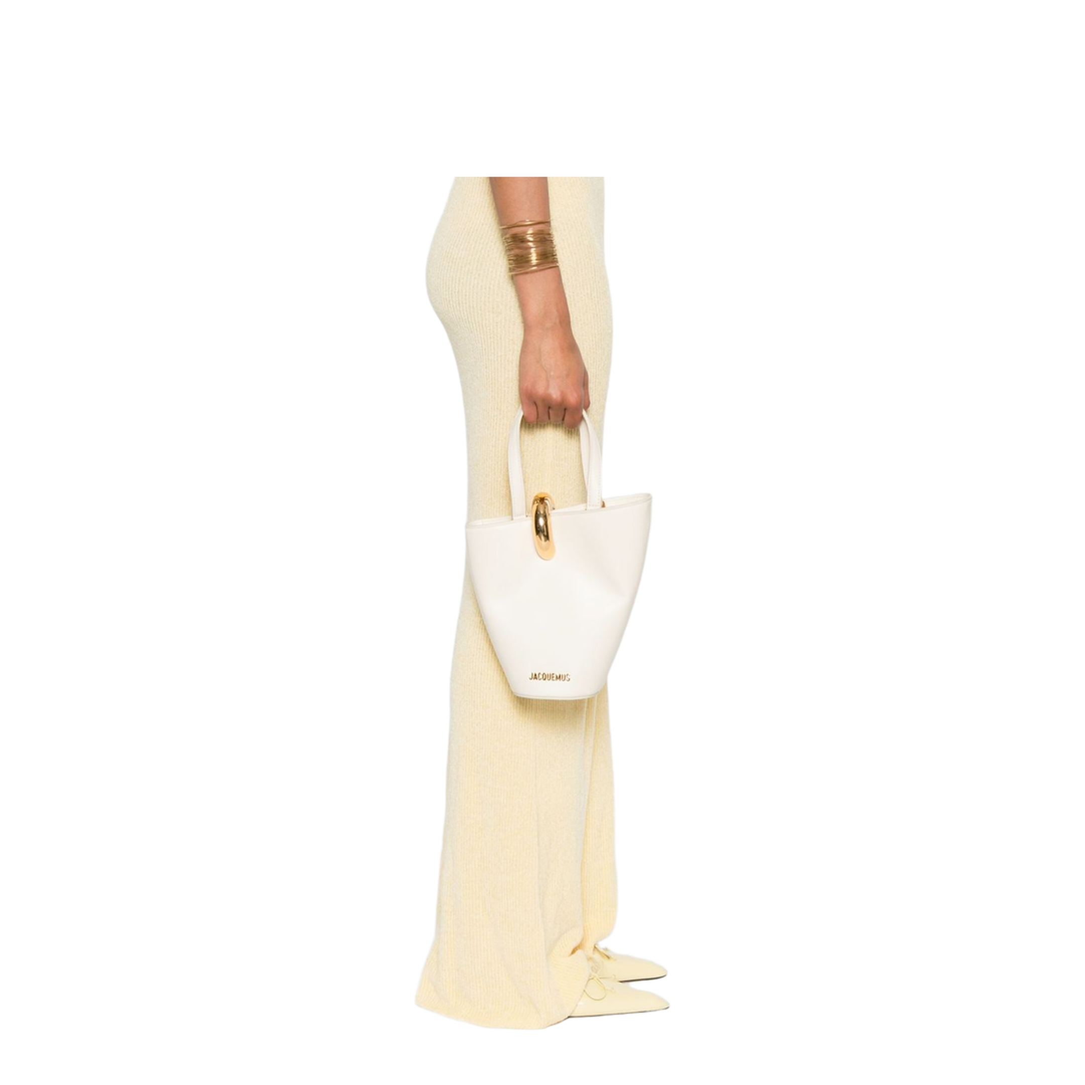 Bambola Small Calfskin Shoulder Bag - Light Ivory - Image 2