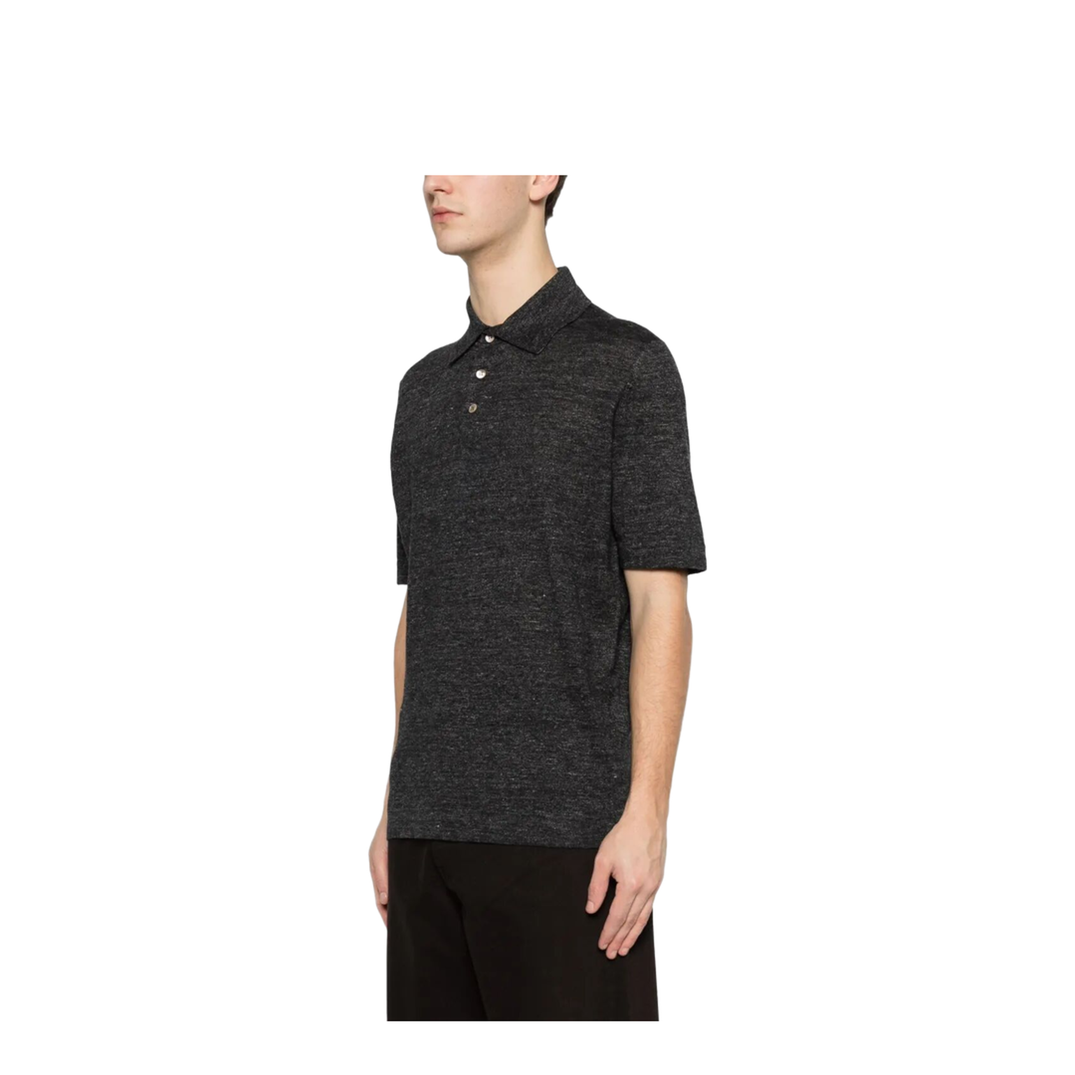 Linen and Cotton Knit Polo - Image 4