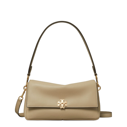 Charlie Small Leather Shoulder Bag - Soft Cement - Image 1