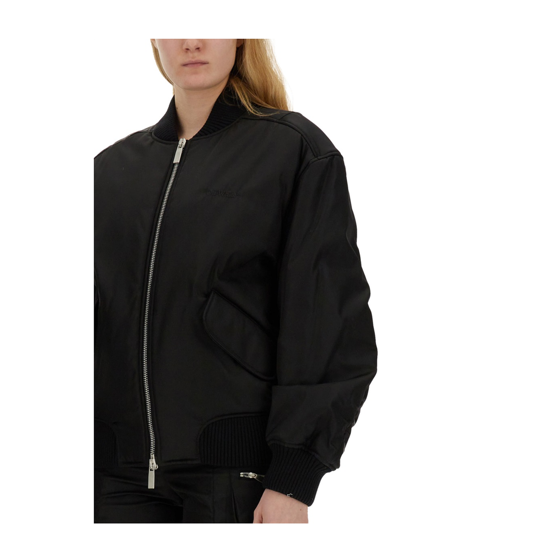 Nylon Twill Bomber Jacket - Image 4