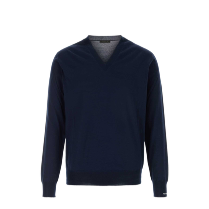 Midnight Blue Cotton Sweater - Image 1
