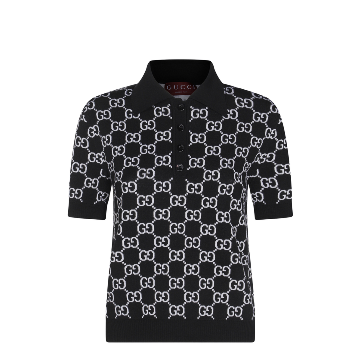 Reversible GG Wool Jacquard Polo Shirt - Image 1