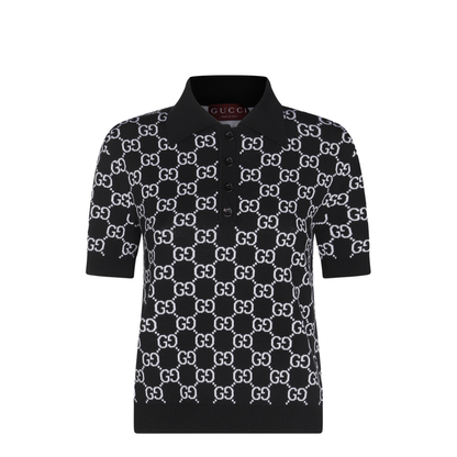 Reversible GG Wool Jacquard Polo Shirt - Image 1