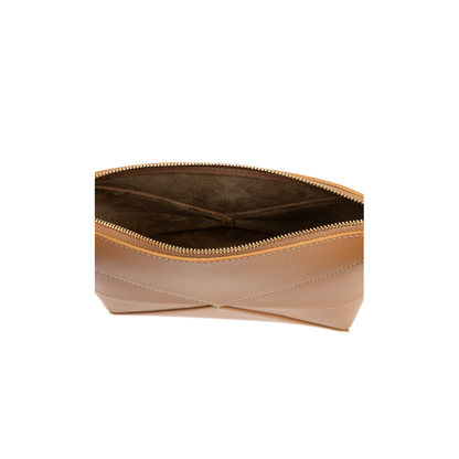 Puzzle Fold Shoulder Bag Brown - Image 5