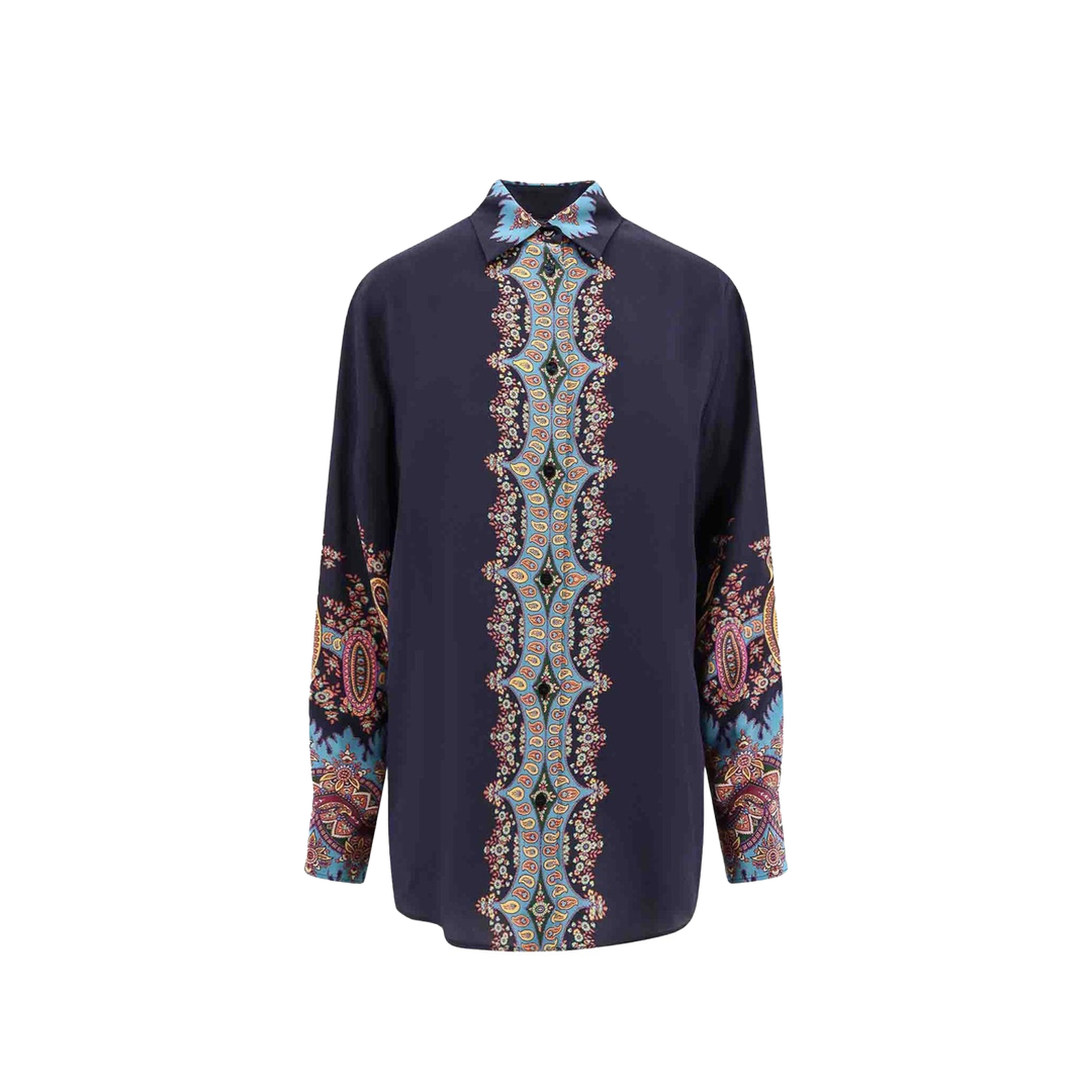 Silk Shirt Floral Print - Image 1