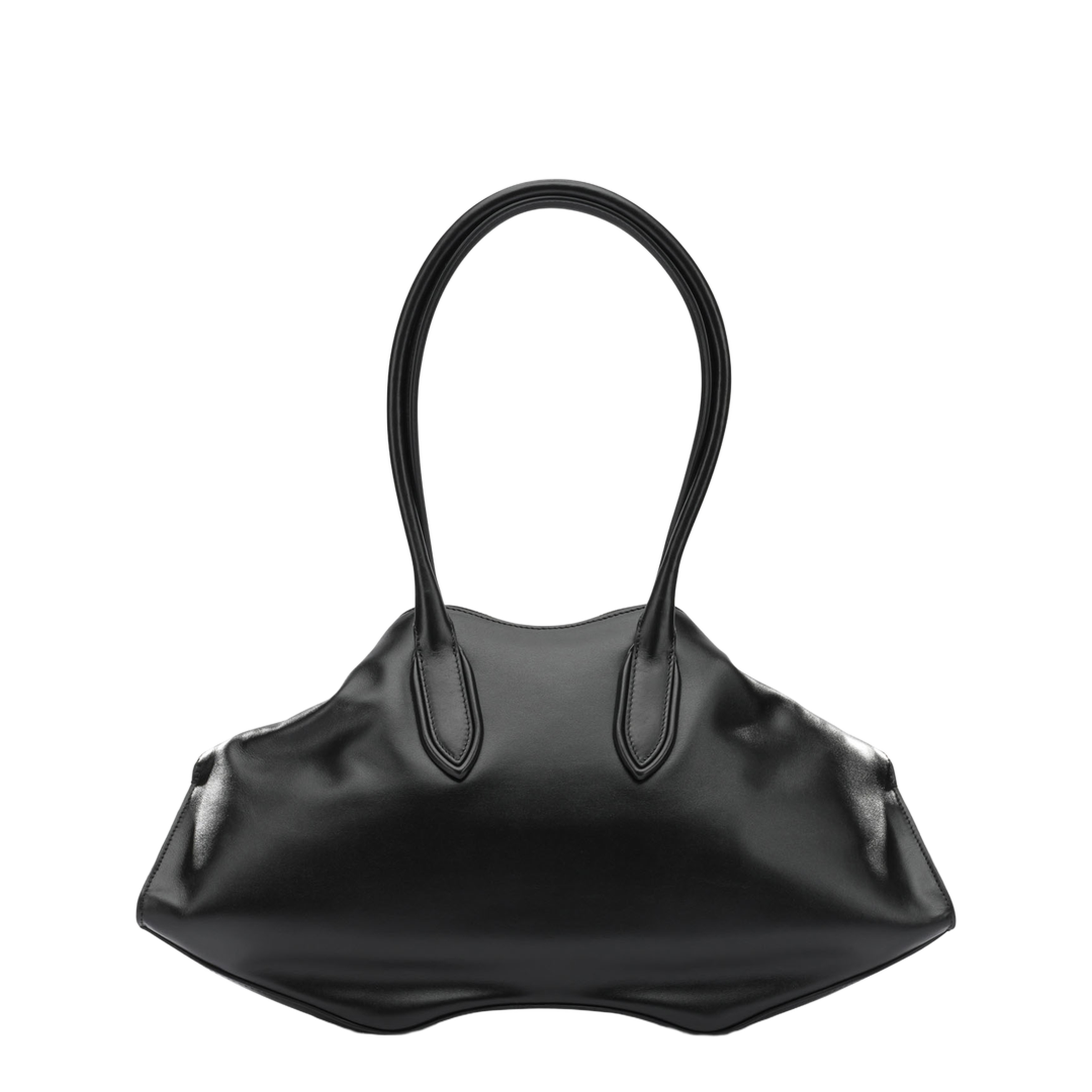 Manta Bag Medium Calf Leather Shoulder Bag - Black - Image 3