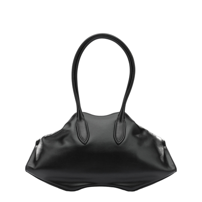 Manta Bag Medium Calf Leather Shoulder Bag - Black - Image 3