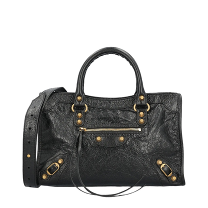 Le City Small Arena Storico Lambskin Shoulder Bag - Black - Image 1