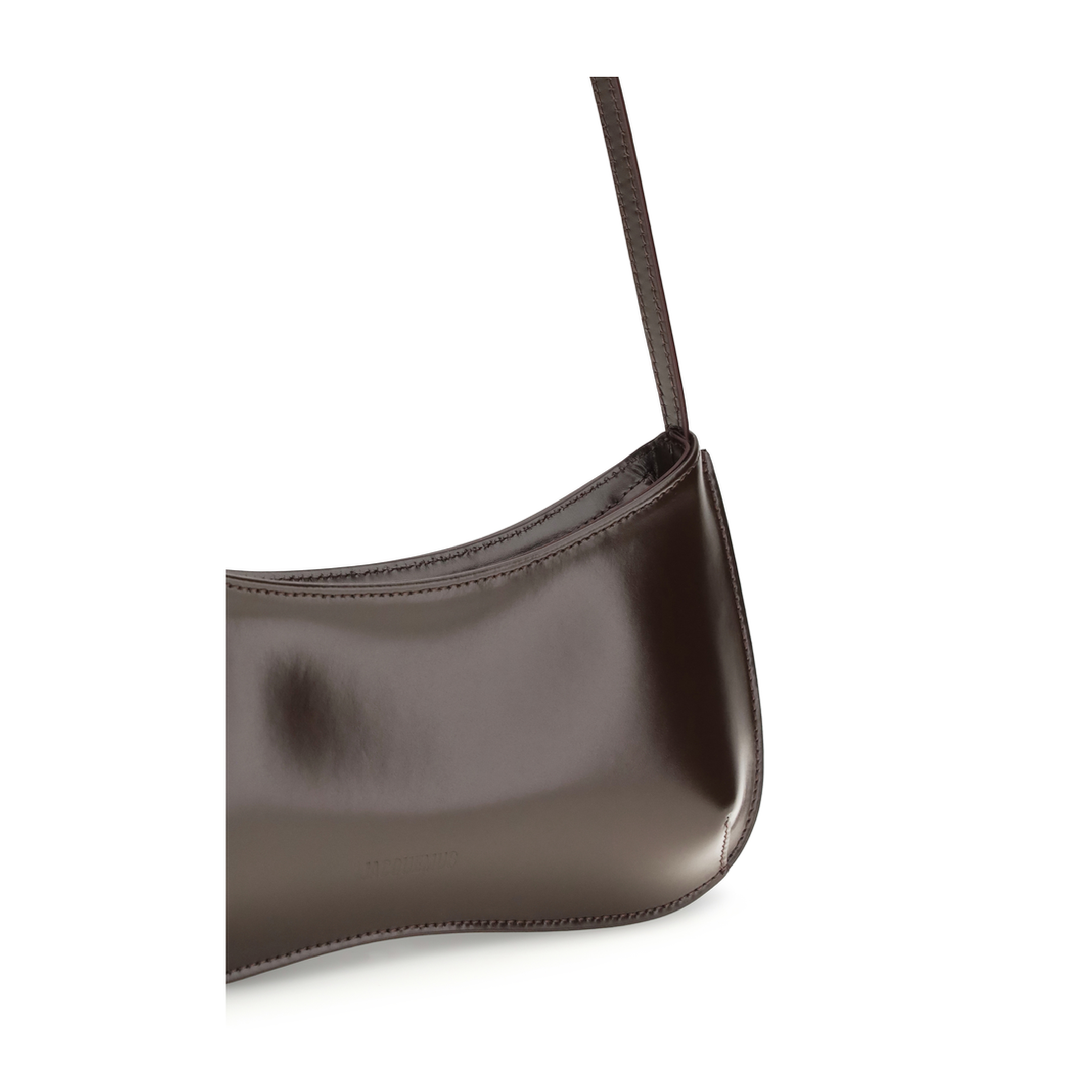 Le Bisou Calf Leather Shoulder Bag - Dark Red (Brown) - Image 4