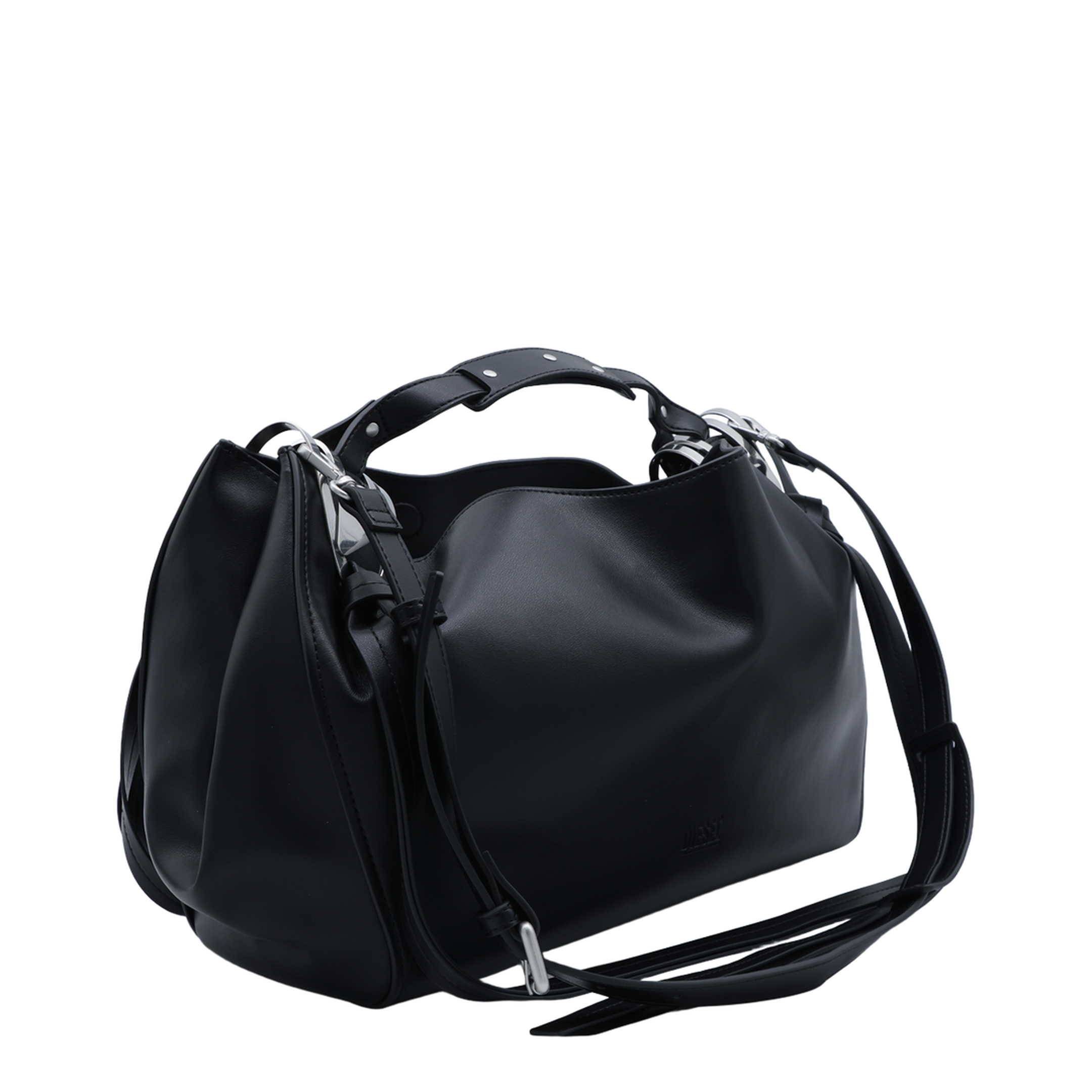Knot-D Medium Polyurethane Top-Handle Bag - Black - Image 2
