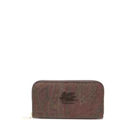 Arnica Medium Paisley Jacquard Zip-Around Wallet - Brown - Image 1