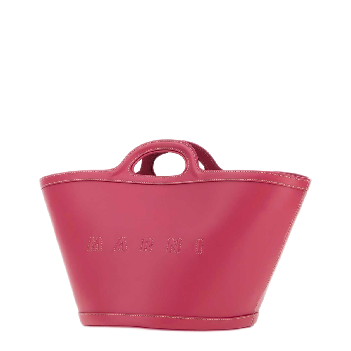 Tropicalia Small Calfskin Bucket Bag - Light Orchid - Image 2