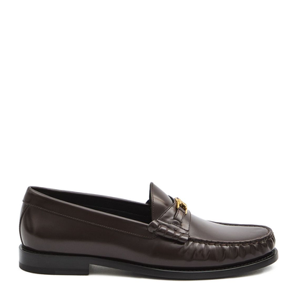 Luco Loafer in Polished Bullskin - Dark Brown - Image 1