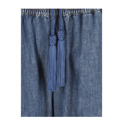 Tassel-Detail Wide-Leg Jeans - Image 4