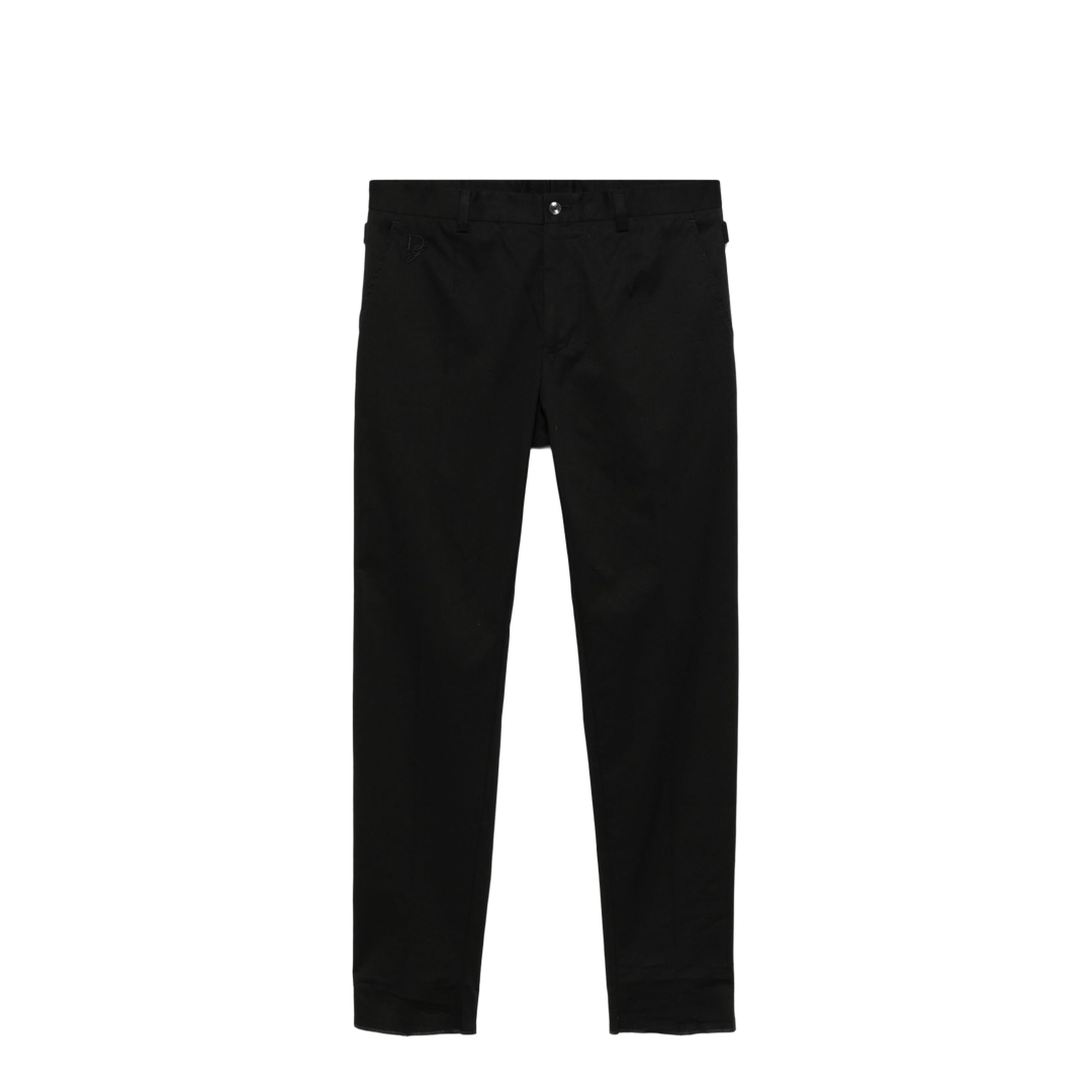 Logo-Embroidered Tapered Leg Cotton Trousers - Image 1