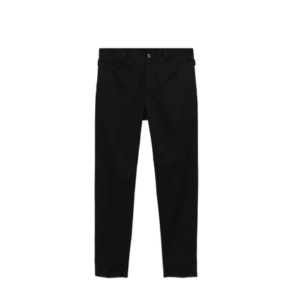 Logo-Embroidered Tapered Leg Cotton Trousers - Image 1