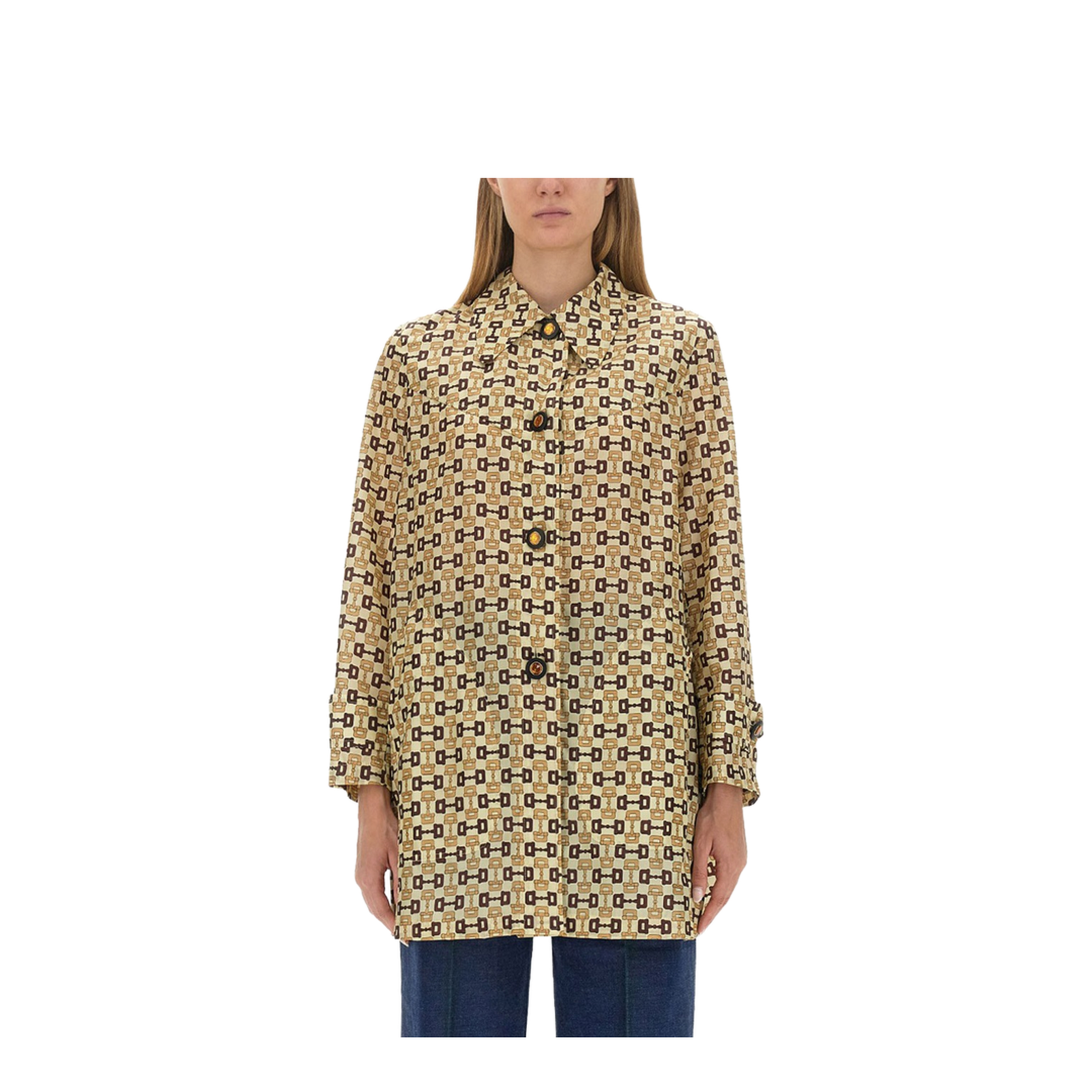 Horsebit Print Coat - Image 1