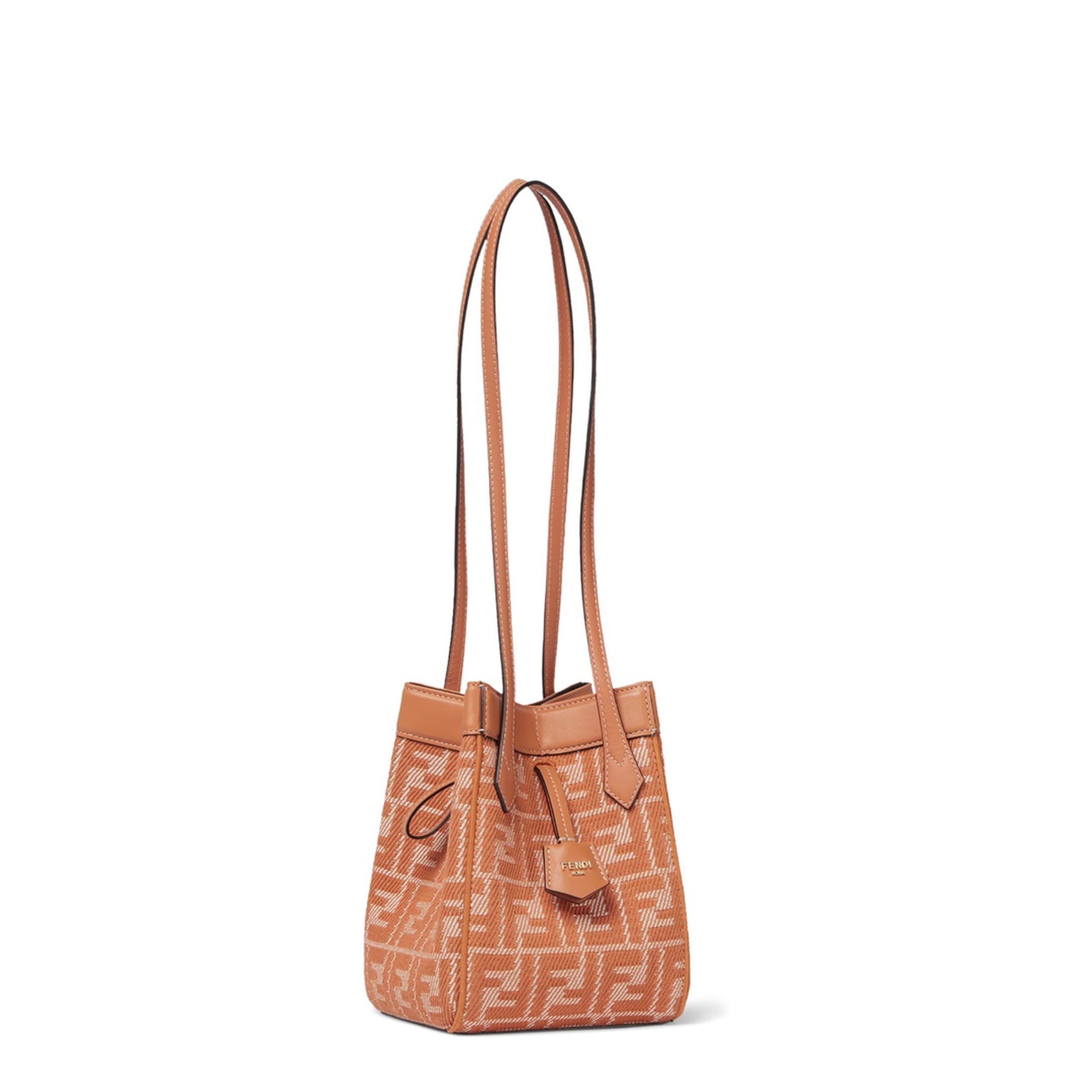 Origami Mini Denim Bucket Bags - Orange - Image 2