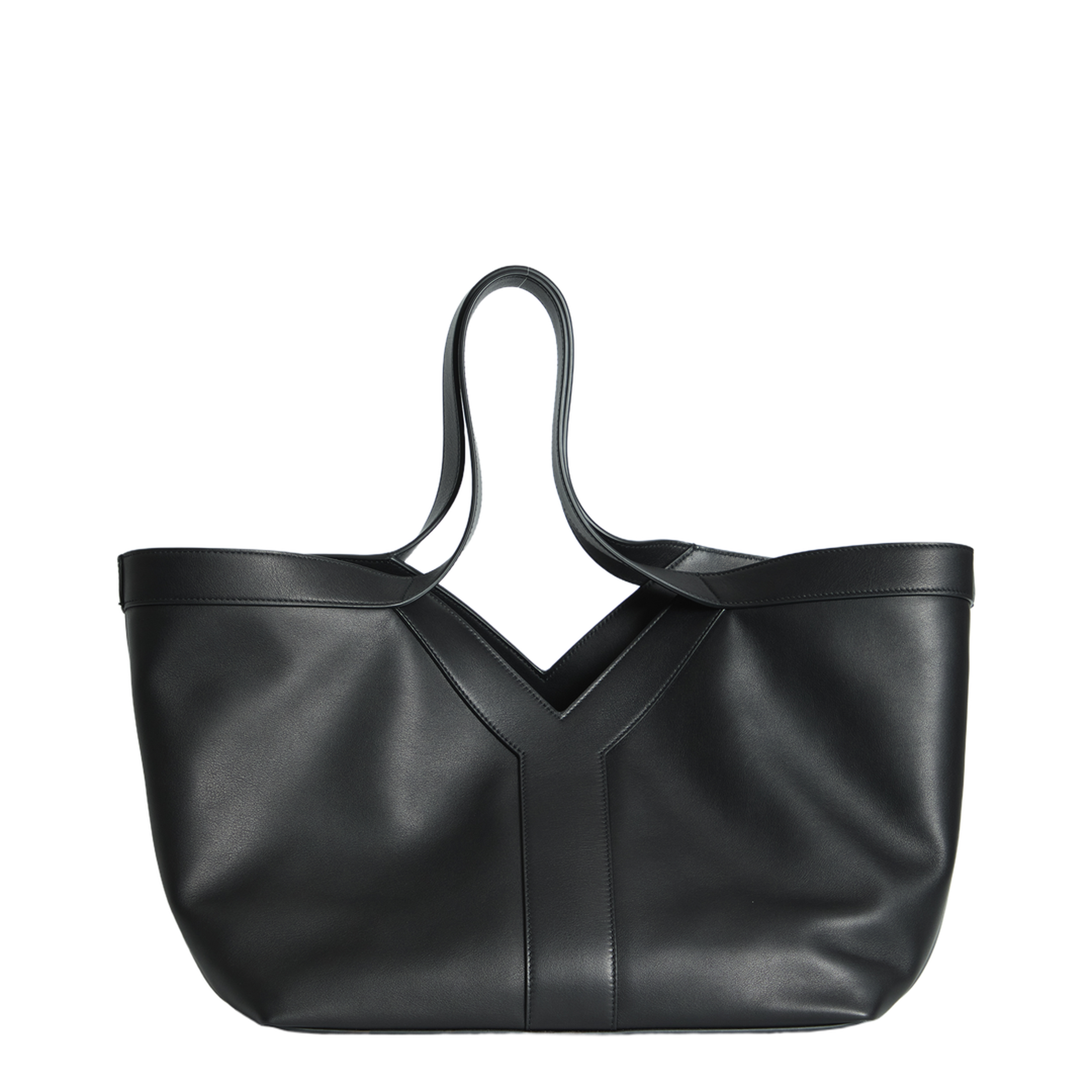 Y Small Calfskin Tote - Black - Image 1