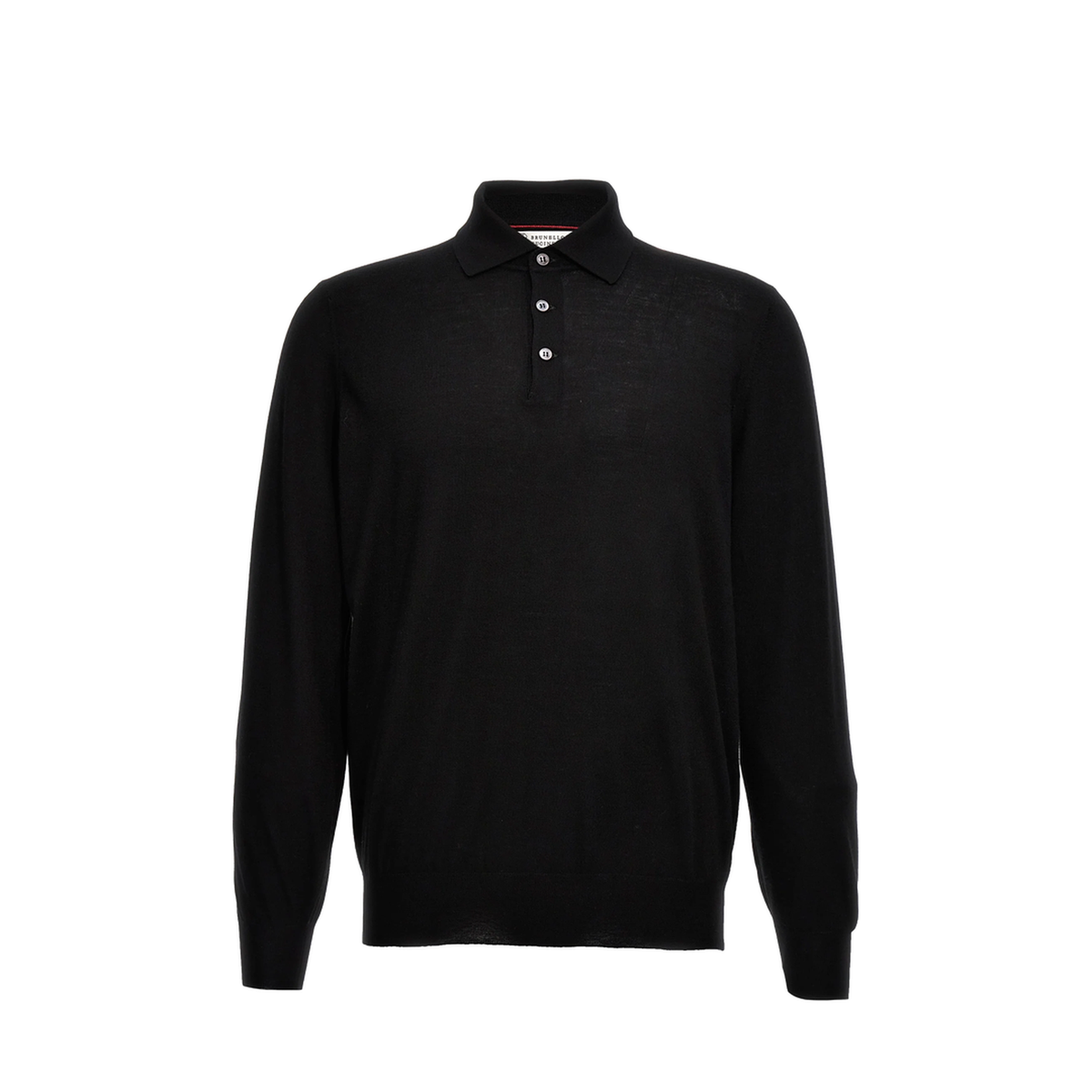 Virgin Wool Polo Shirts Black - Image 5