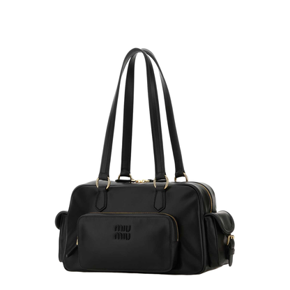 Black Leather Shoulder Bag - Image 2