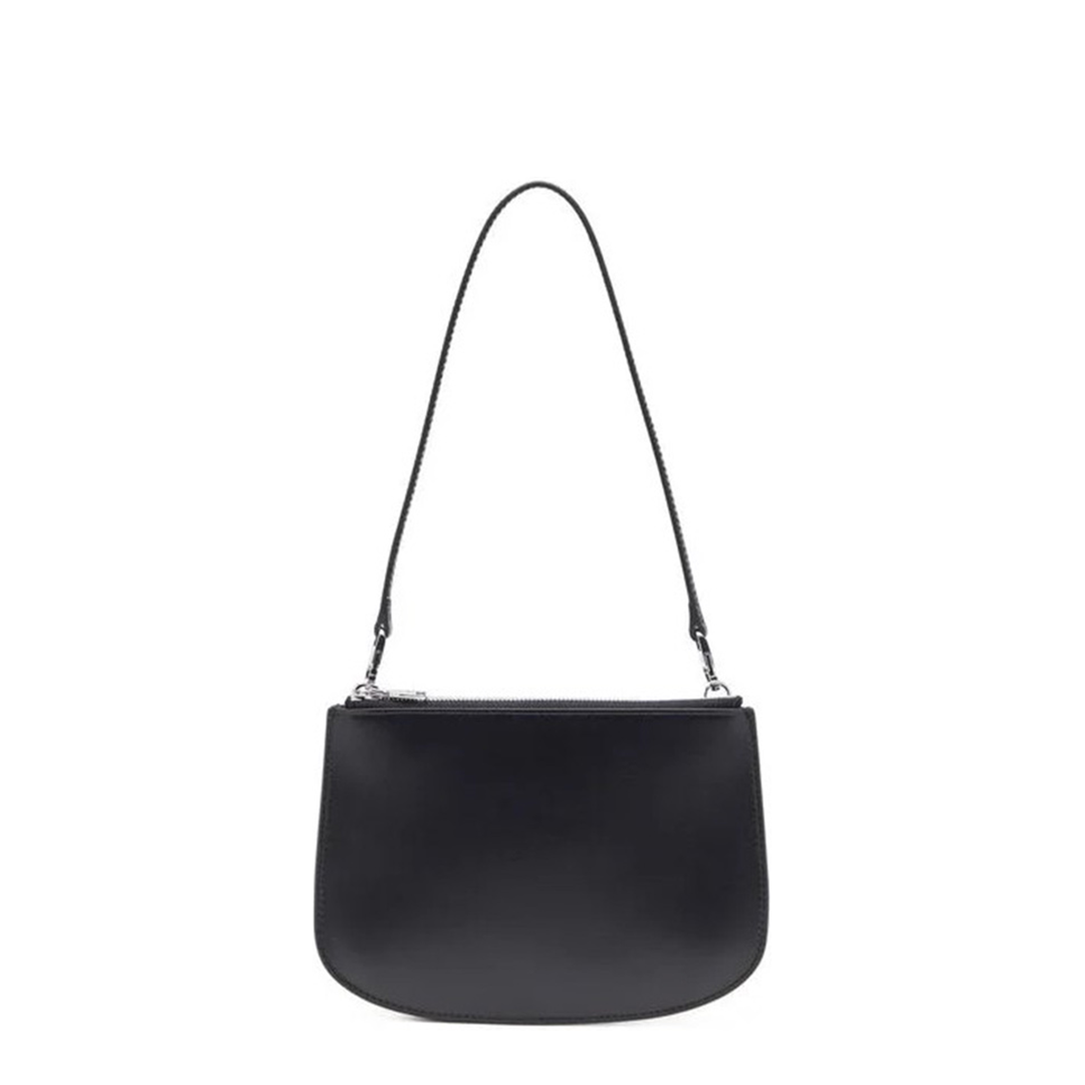 1DR Twin Calf Leather Shoulder Bag - Black - Image 2