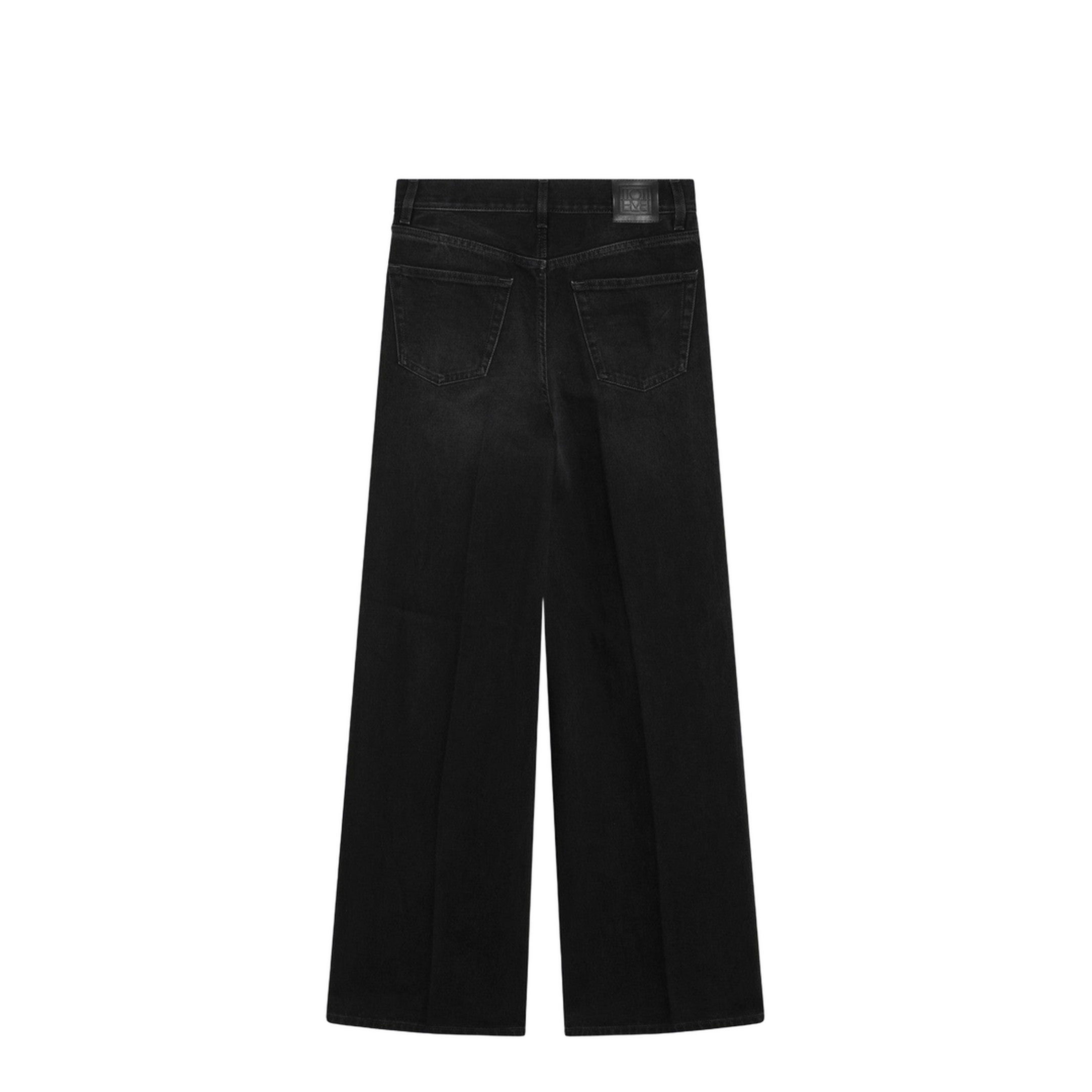 Black Faded Effect Jeans in Organic Cotton - Image 2