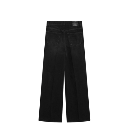 Black Faded Effect Jeans in Organic Cotton - Image 2