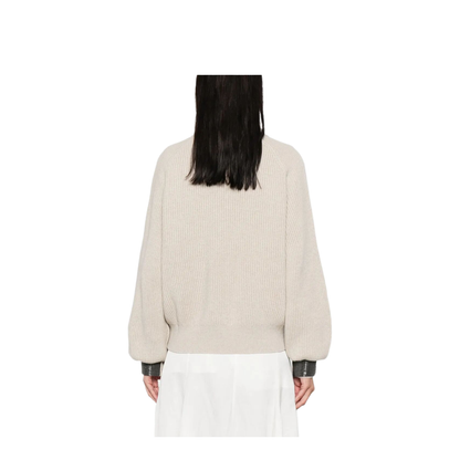 Ribbed Sweater with Jewel Cuffs - Image 4