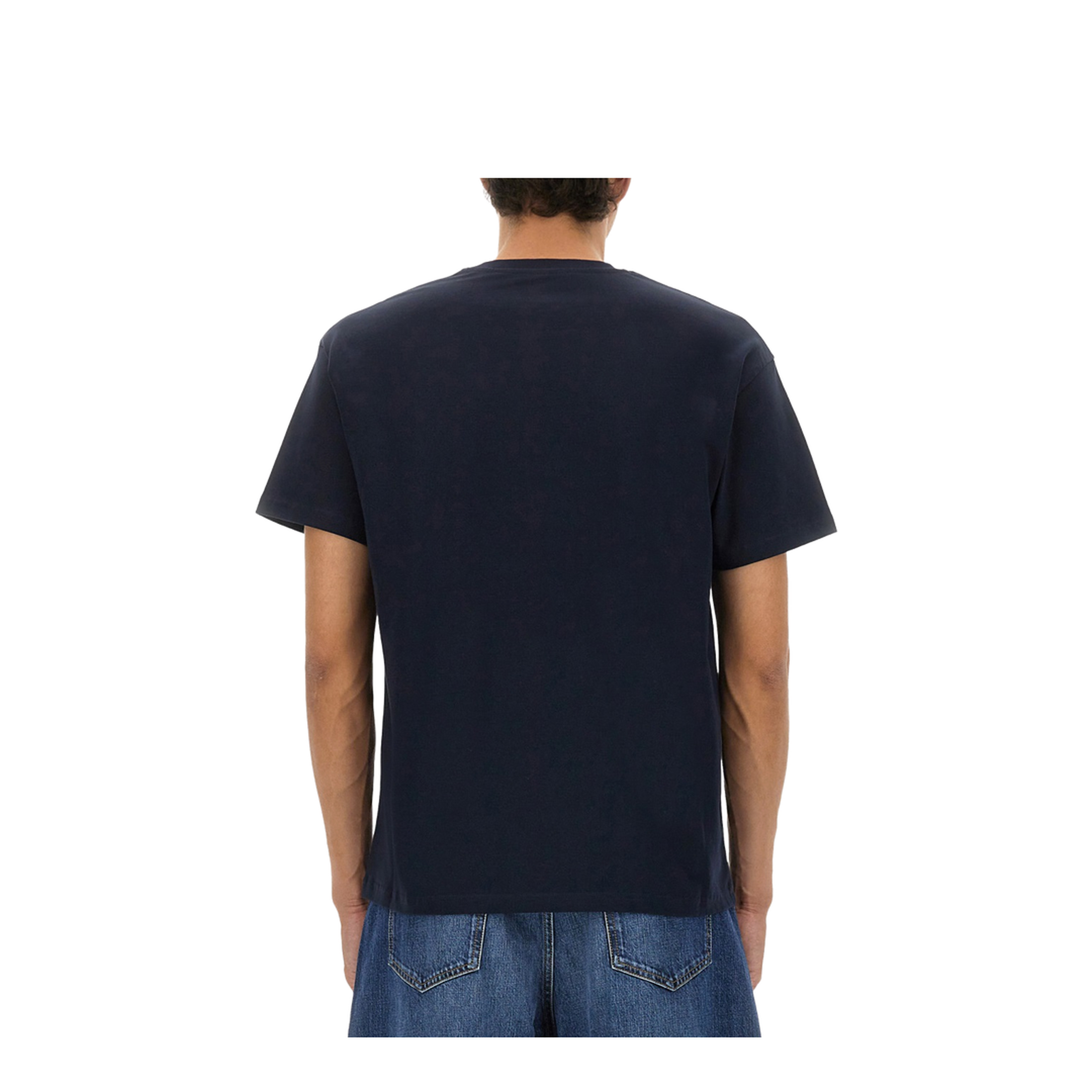 Navy Short-Sleeved T-Shirt with Logo - Image 3