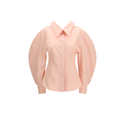 Cut-out Cotton Poplin Shirt - Image 1