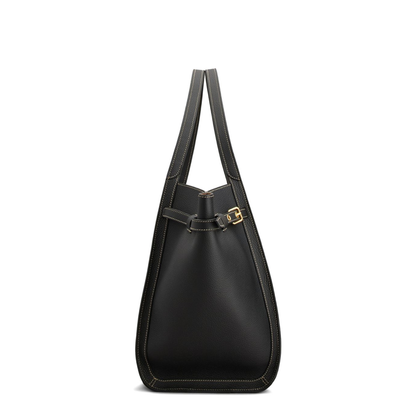 Medium Calfskin Shopping Bag - Black - Image 4