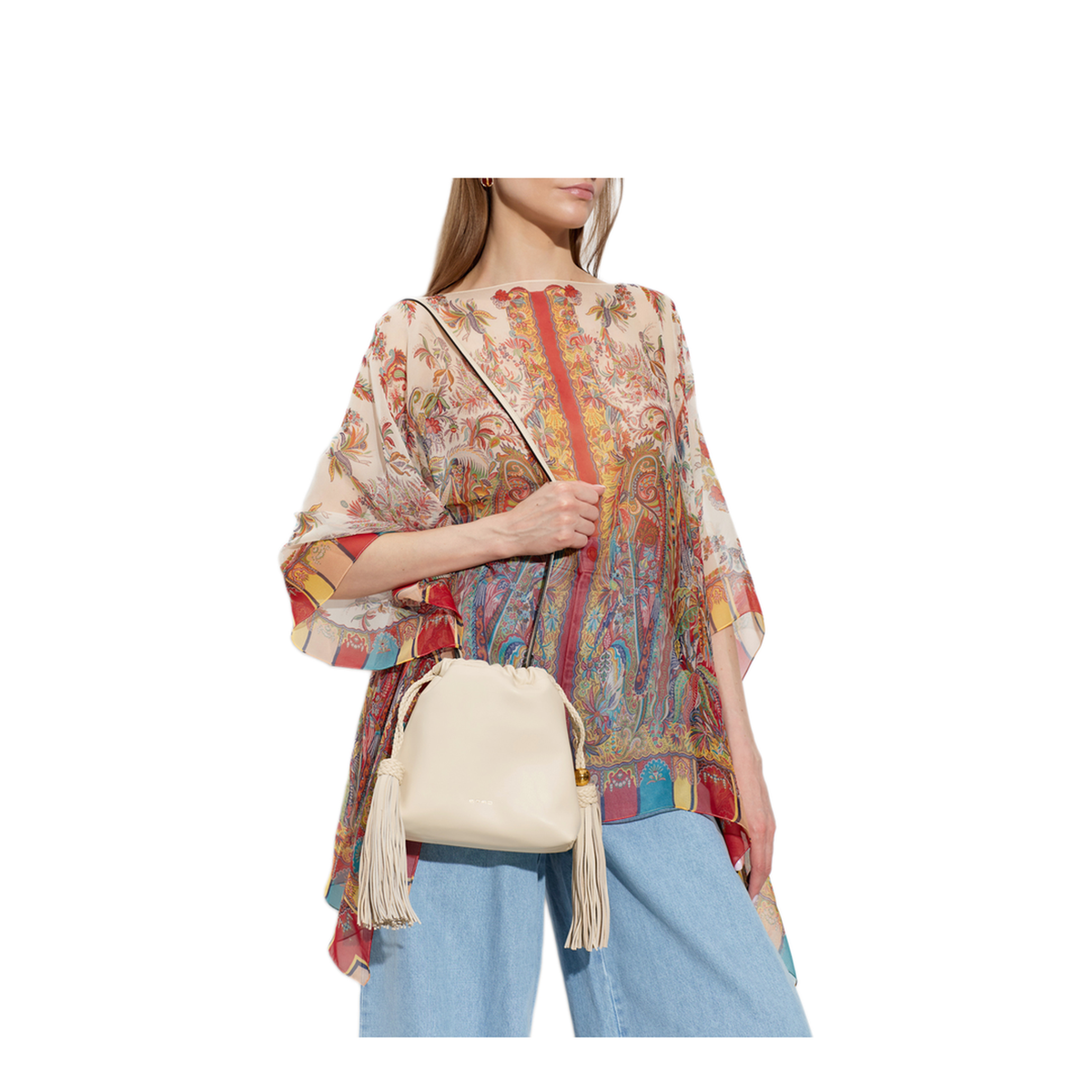 Kalispera Small Lambskin Crossbody - White - Image 2