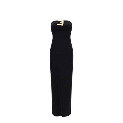 Long Stretch Viscose Dress - Image 1