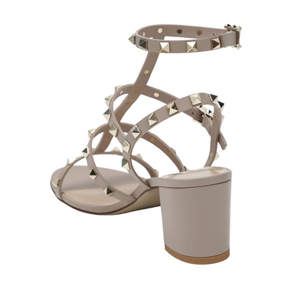 Rockstud Sandals With Blush-Colored Straps - Image 2