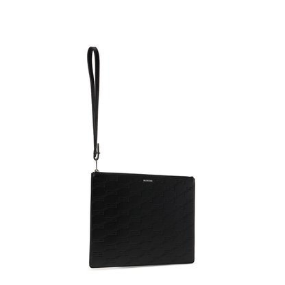 Zippered Wristlet with Distressed Hardware and Embossed Logo - Image 2