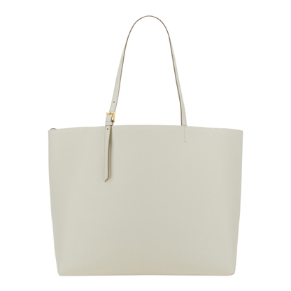 White Leather Large Himmel Shopping Bag - Image 4