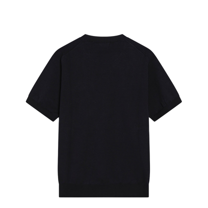 Blue Silk-Blend Sweater with Logo - Image 2