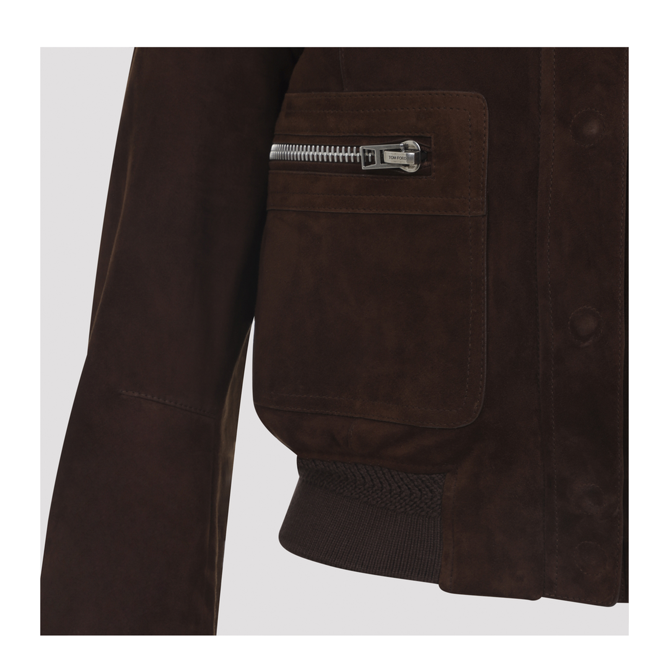 Lamb Suede Bomber Jacket - Image 6