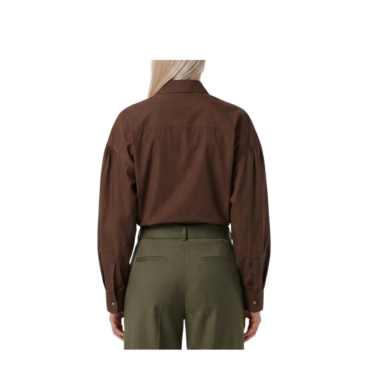 Straight Collar Twisted Shirt - Image 3