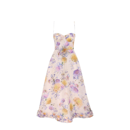 Midi Dress With Flower Print - Image 1