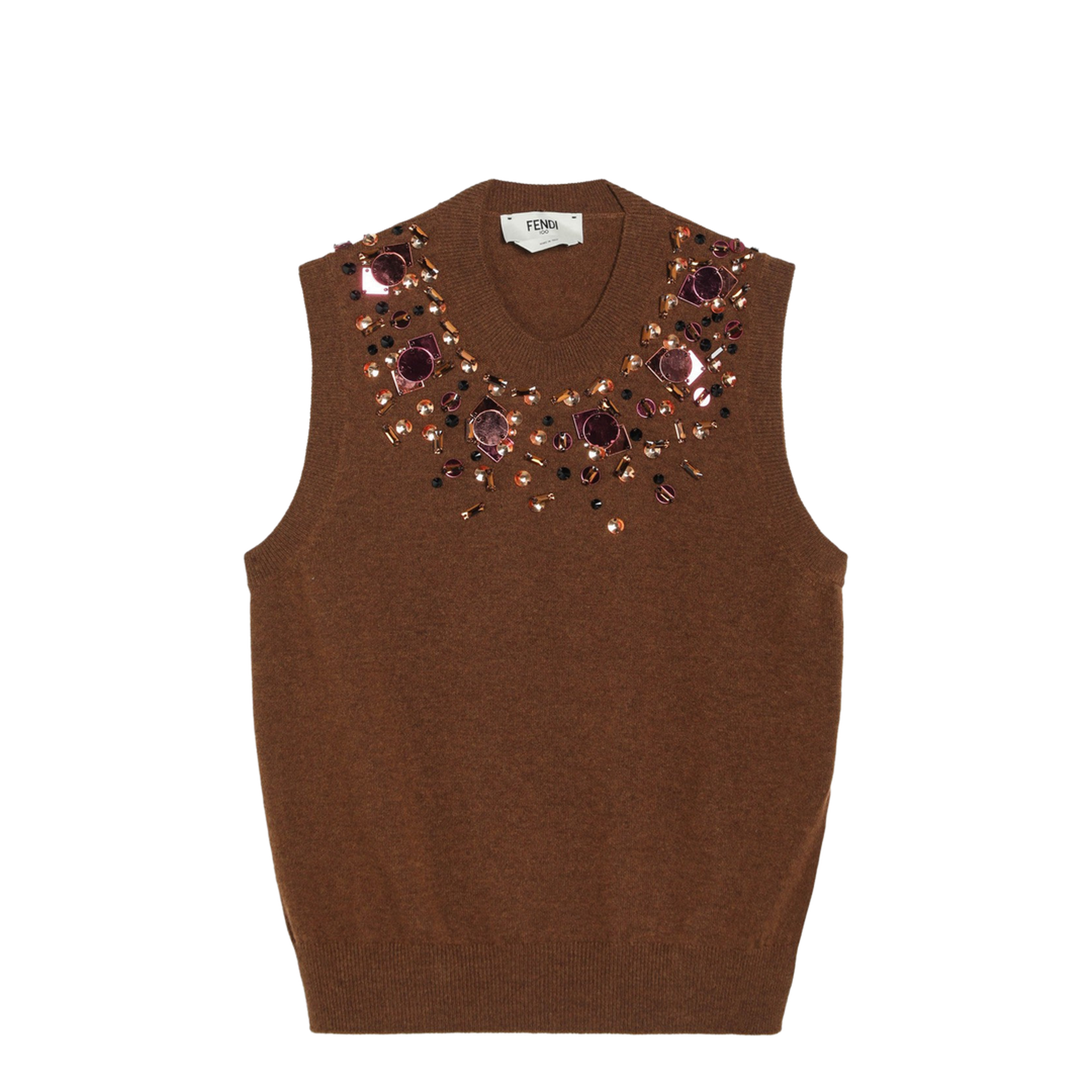 Rust Wool and Cashmere Gilet - Image 1