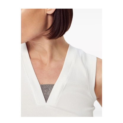 Stretch Cotton Jersey Tank Top with Precious Faux-Layering - Image 14