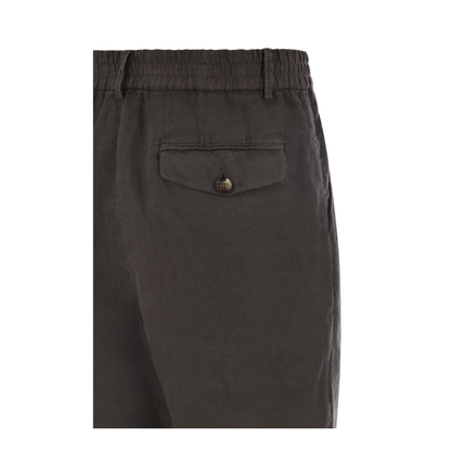 Bermuda Shorts in Light Délavé Linen Canvas - Image 3