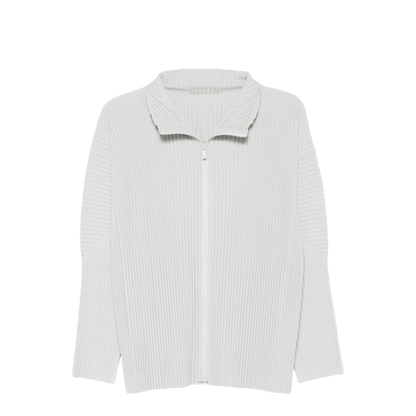 Pleated Texture Zip Fastening Jacket - Image 1