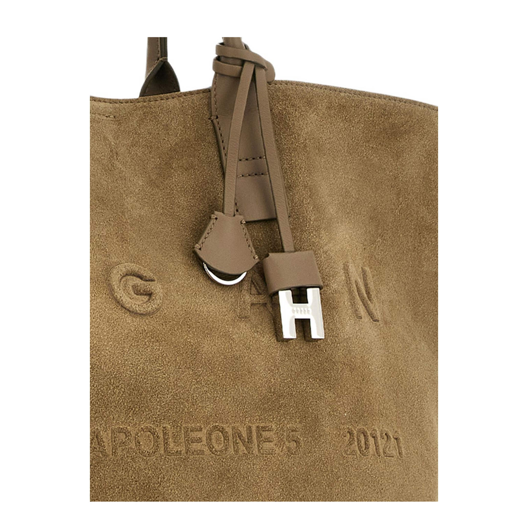 Medium Calf Leather Shopping Bag - Beige - Image 3