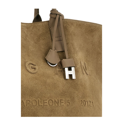 Medium Calf Leather Shopping Bag - Beige - Image 3
