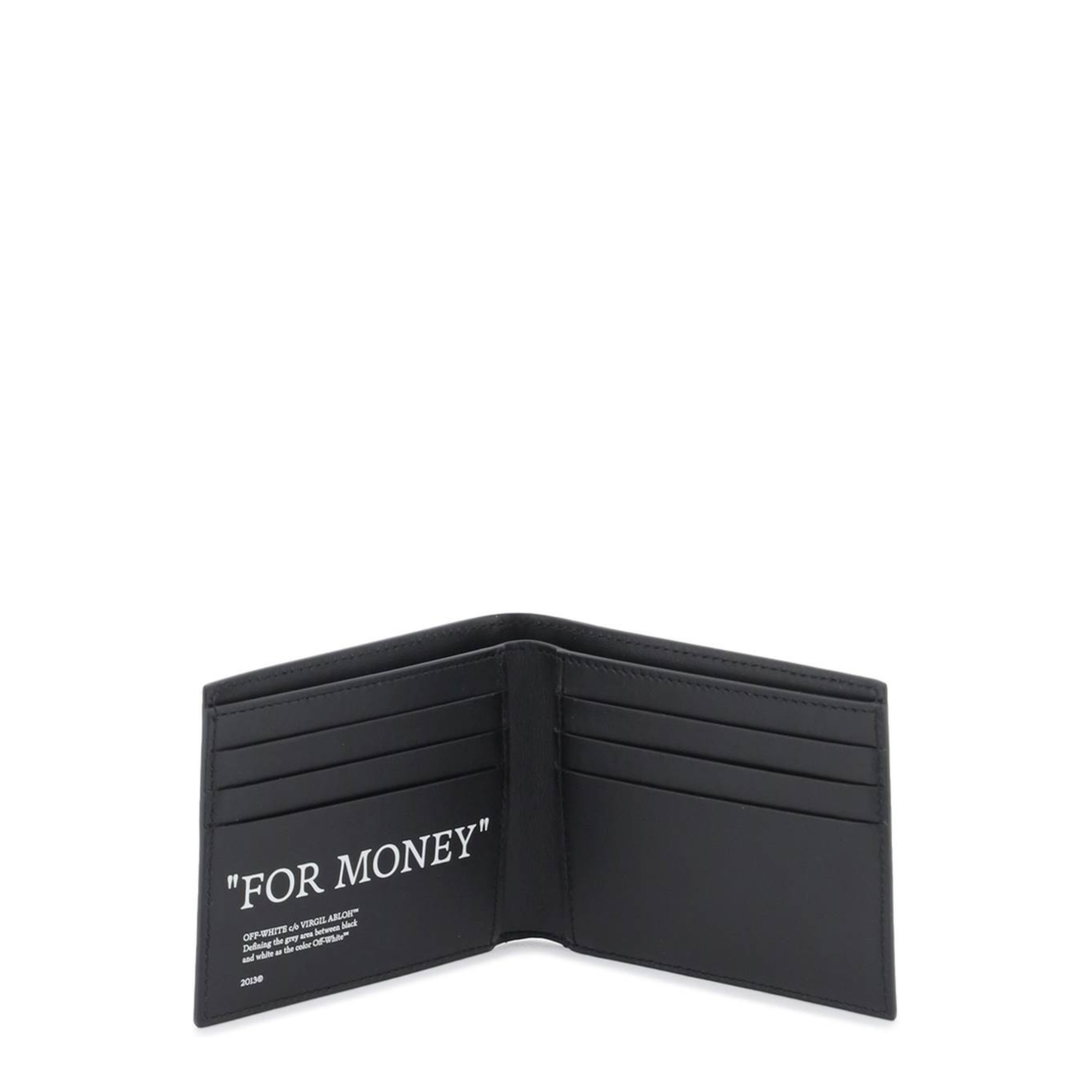 Quote Bifold Wallet in Black - Image 5
