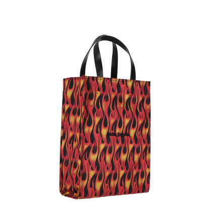 Classic Logo Flames Tote Bag Red-Yellow - Image 2