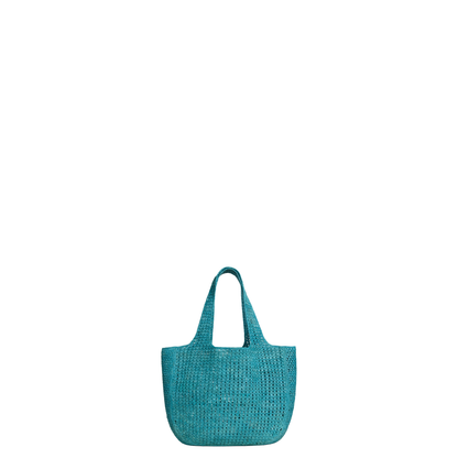Hobo Bag Raffia Blue - Image 3